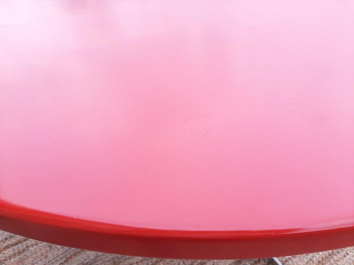 Rode Ronde Xl Eettafel 130 Cm Vintage Space Age Design Tafel image 10