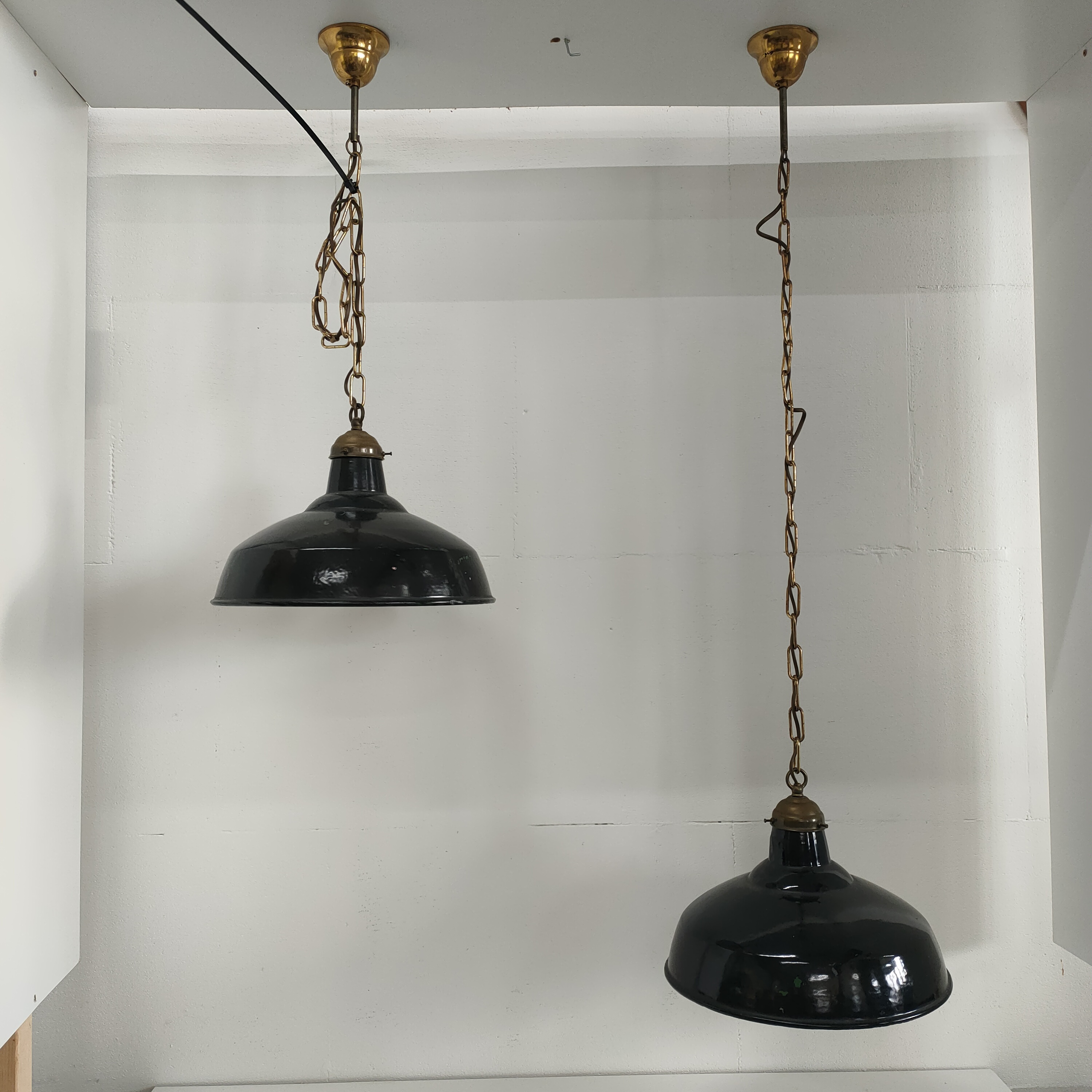 Industriële Vintage Cafe/plafondlamp Metaal/emaille image 3