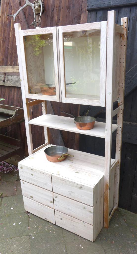Witte Lundia Lade Vitrine Kast image 9