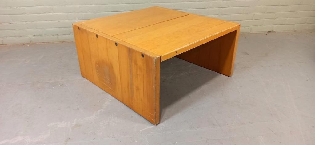 Vintage Houten Kubieke Salontafel Bijzettafel image 7