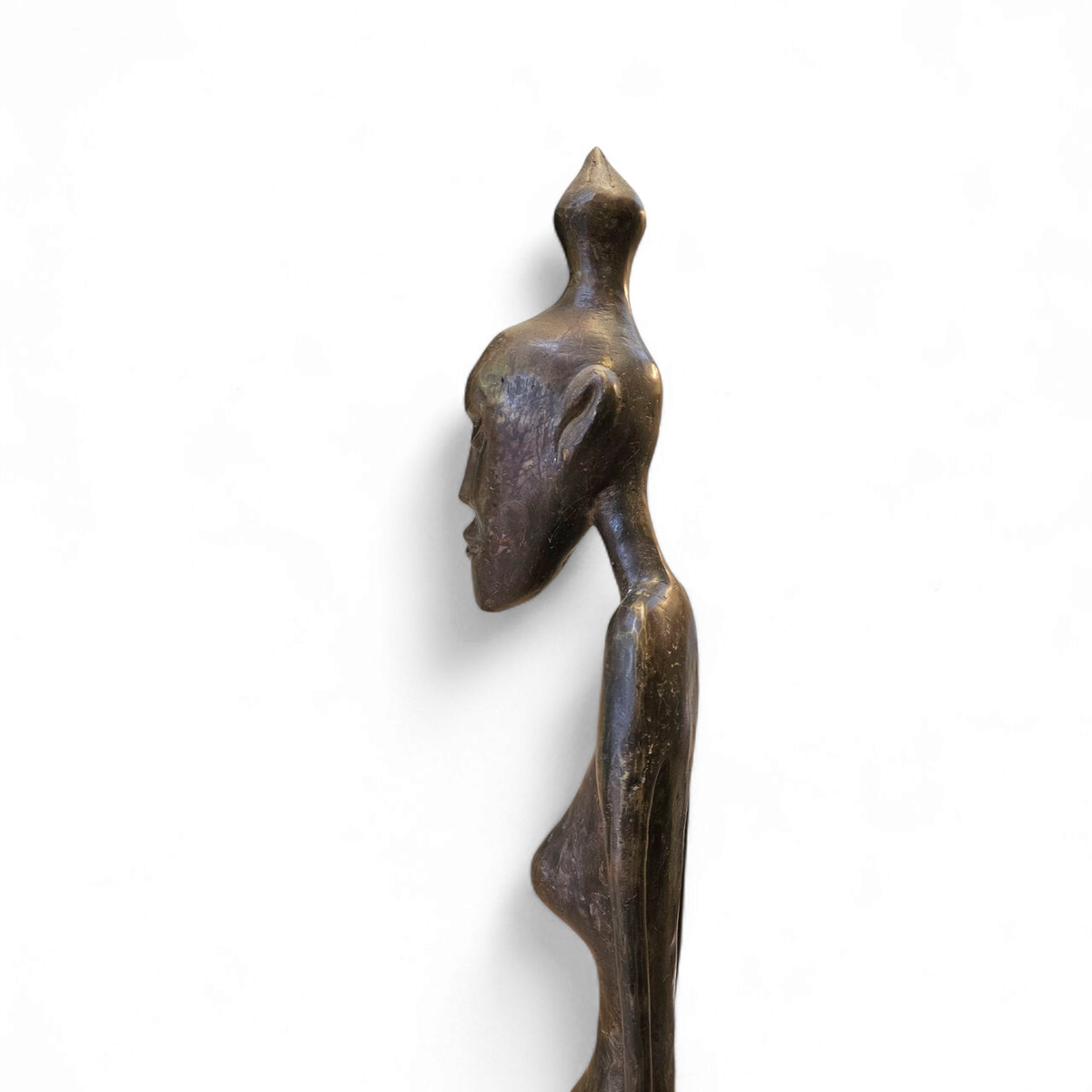 African Bronze Figure Sculpture 1970s image 3