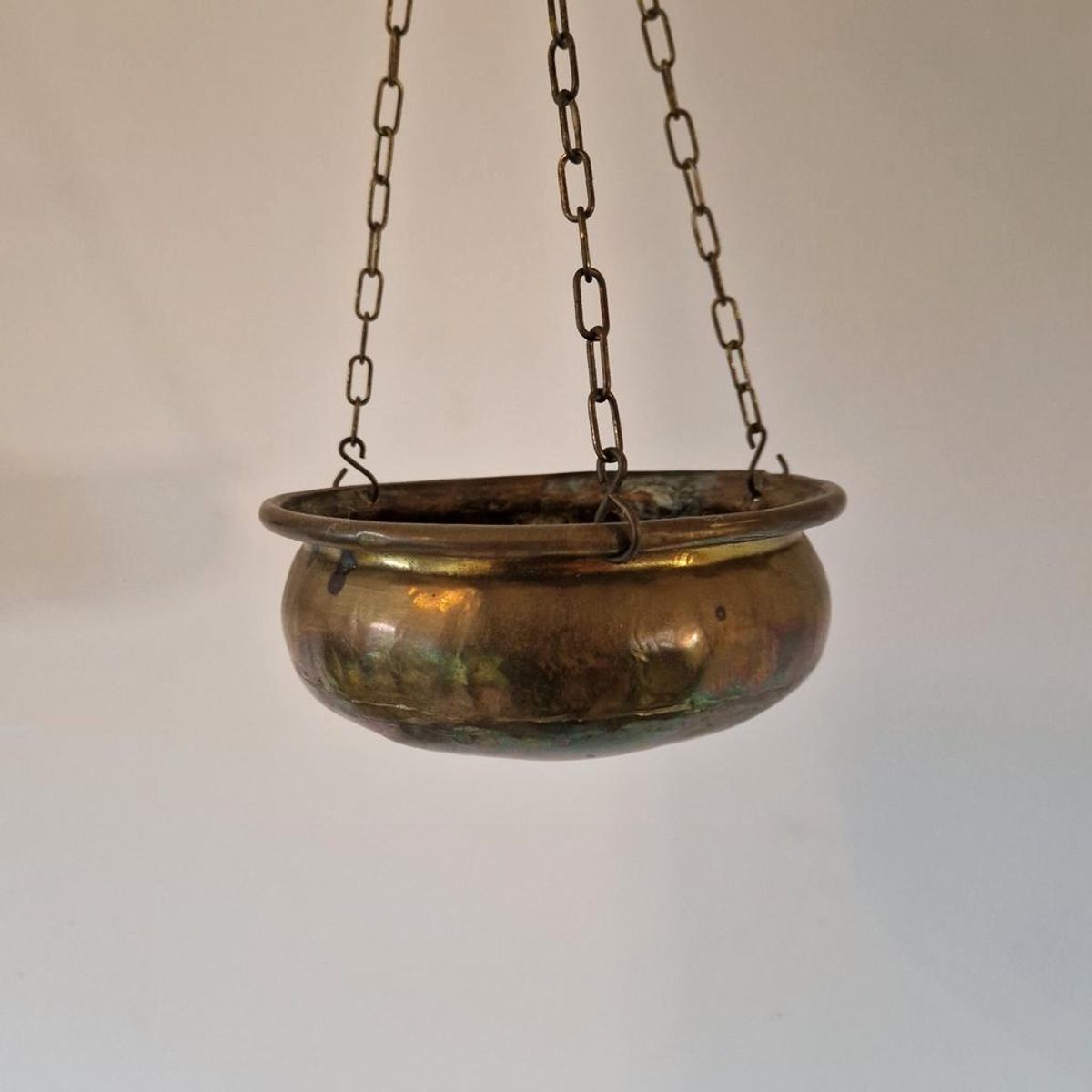 Koperen Hangpot Schaal Vintage Hangpot image 3