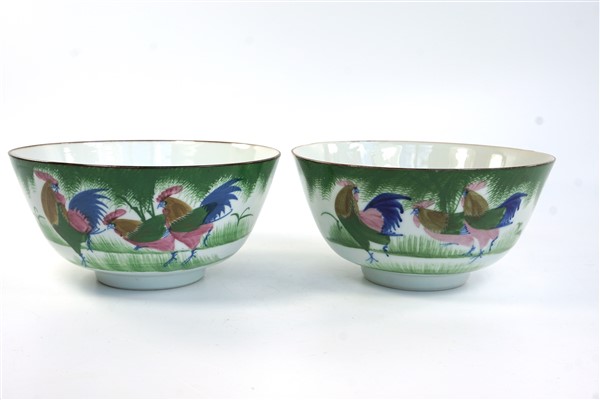 2 Chinese Schalen Met Kippen image 2