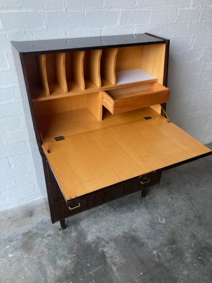 Retro Vintage Mid-century Secretaire image 12