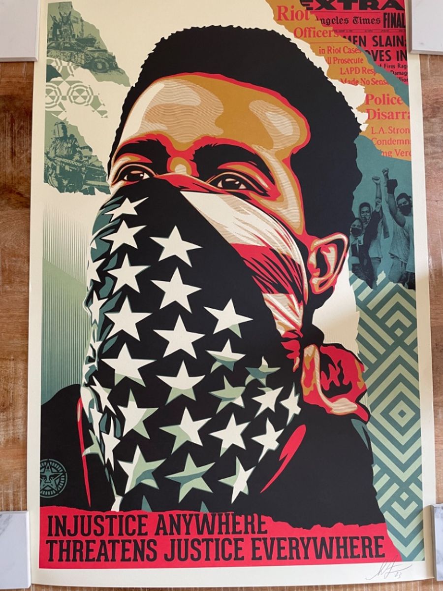 Shepard Fairey Obey Americat Riot, Signed And Dated By Artist image 10