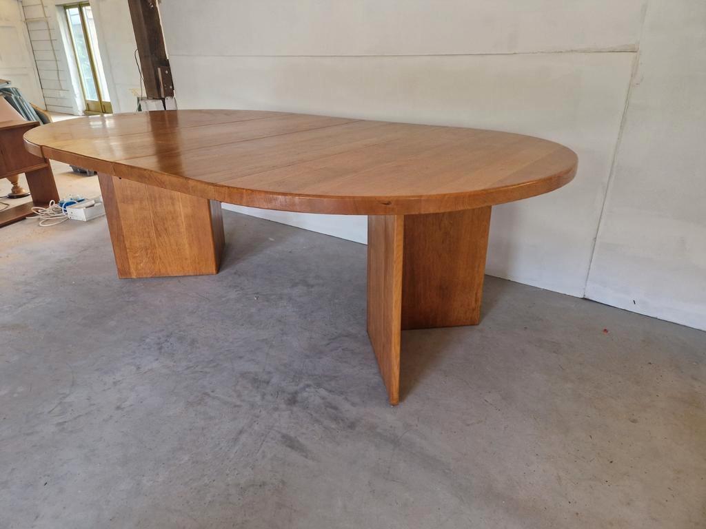Vintage Massief Houten Uitschuifbare Eettafel Xl Design image 12