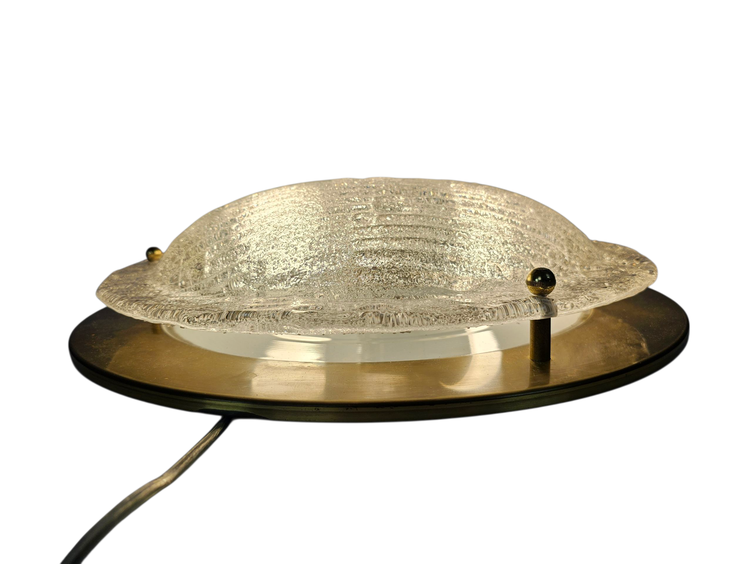 Hillebrand Leuchten - Hollywood Regency Stijl - 'frosted' Glas - Messing - 80's image 5