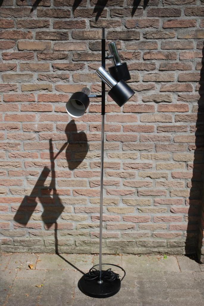 Vintage Vloerlamp Met Drie Spots image 2