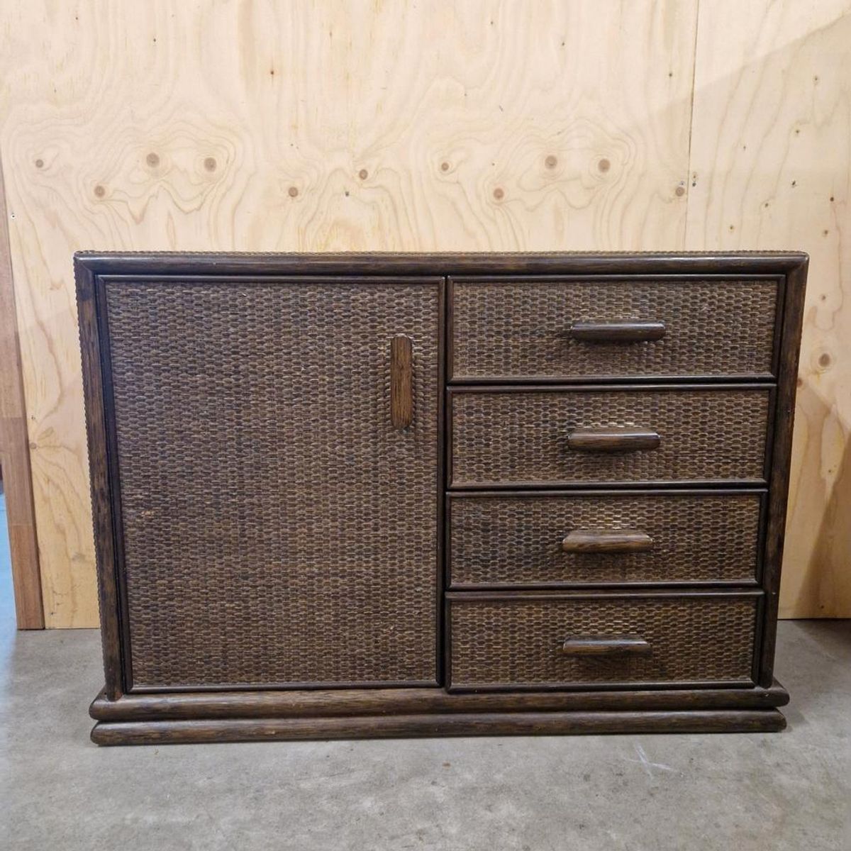Vintage Dressoir Lowboard Sideboard Ladekast Bamboe Kast Boho Wandkast Dressoirtje image 6