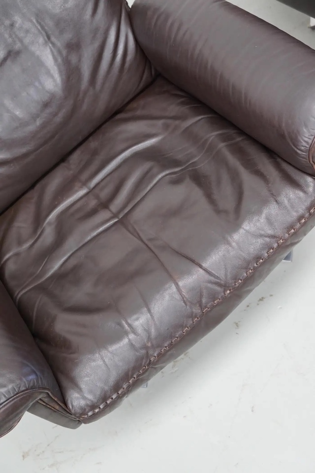 Vintage De Sede Ds-31 Draai Fauteuil In Bruin Leer image 4