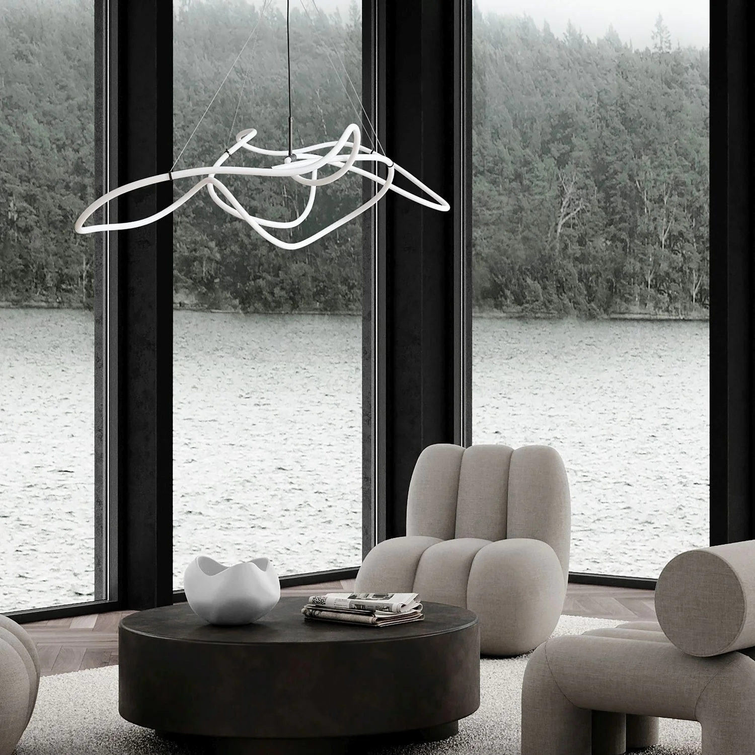 101 Copenhagen | Ghost Chandelier, Big - Neon image 5