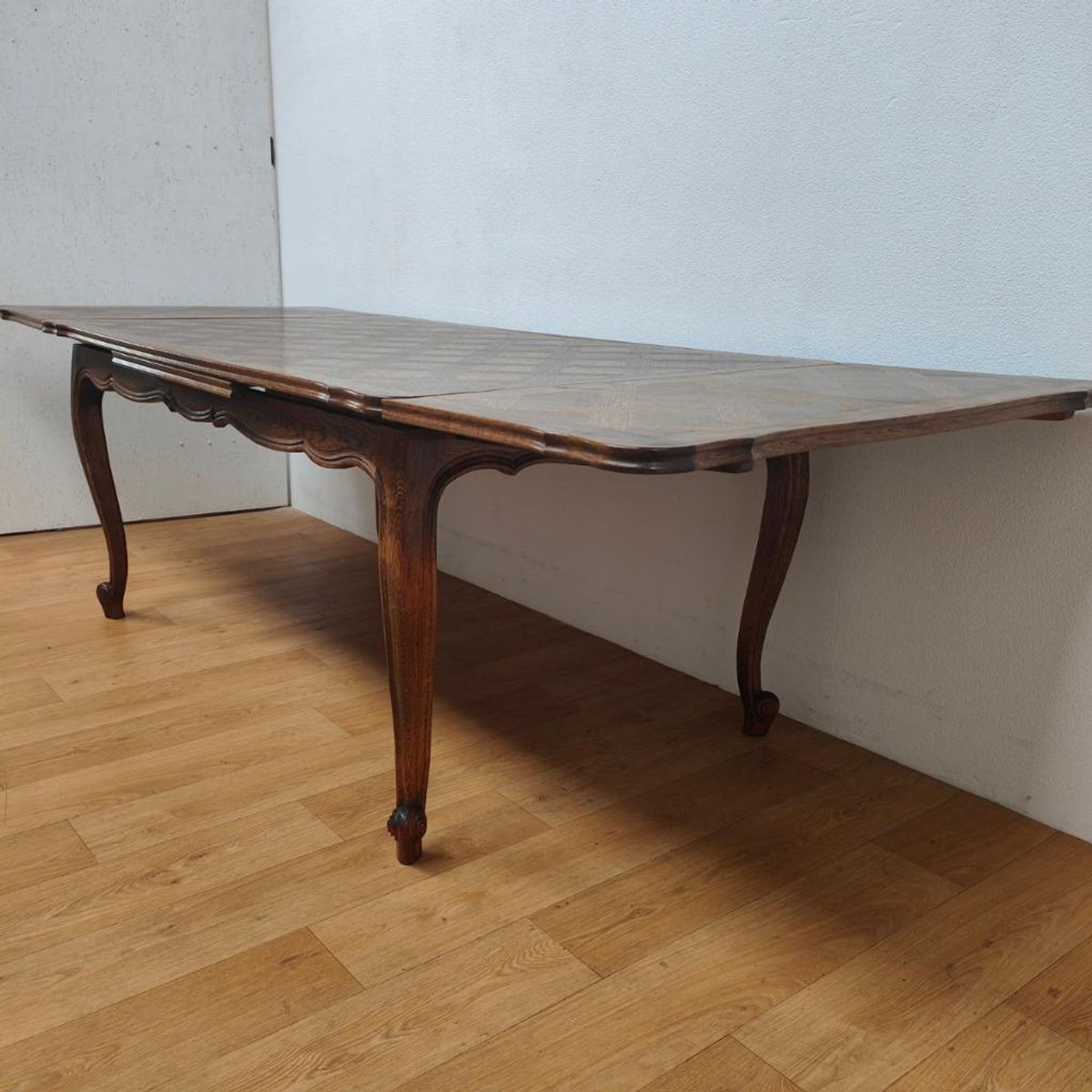 Vintage Antieke Houten Eettafel Eetkamertafel Tafel Uitschuifbaar 701 image 9