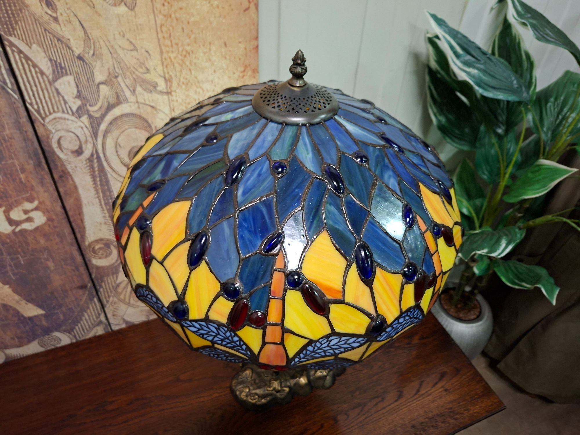 Klassieke Handgemaakte Tafellampen Met Sierlijke Lampenvoet Dragonfly image 5