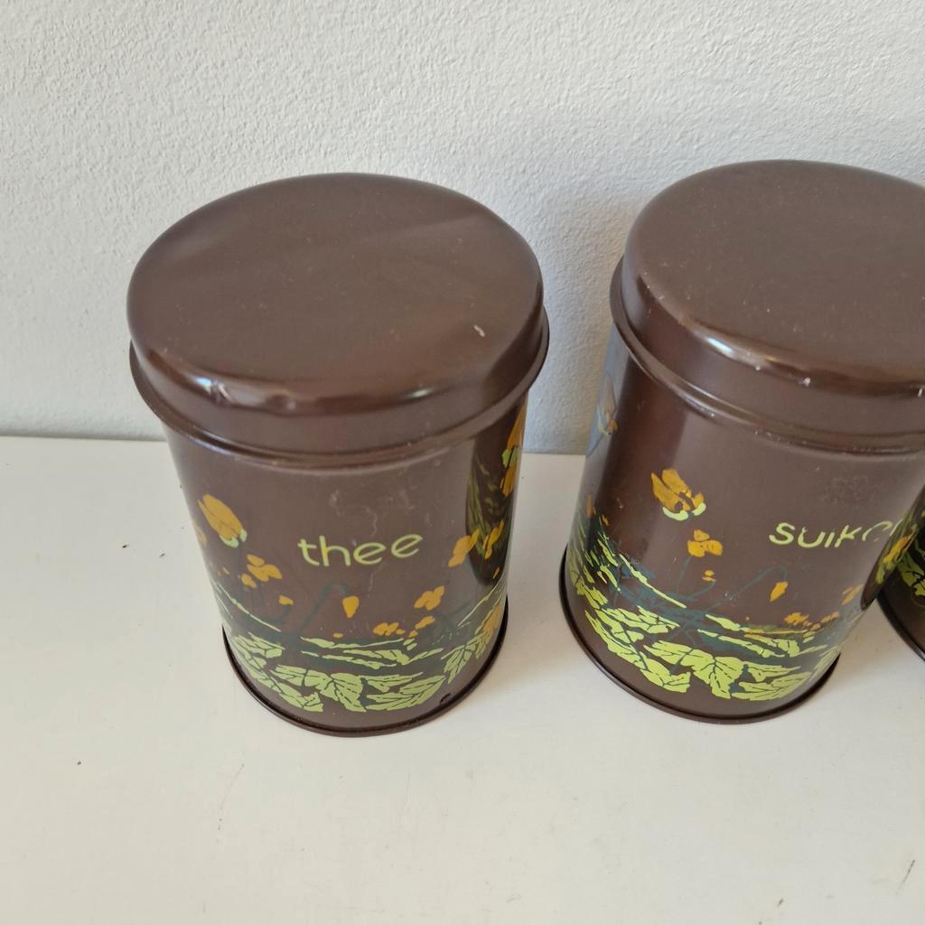 Brabantia Koffie Thee Suiker Blikken Vintage Retro image 4
