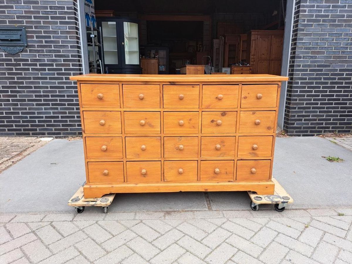 Grenen Ladekast 20 Lades Zwaluw Staart Verbinding image 16