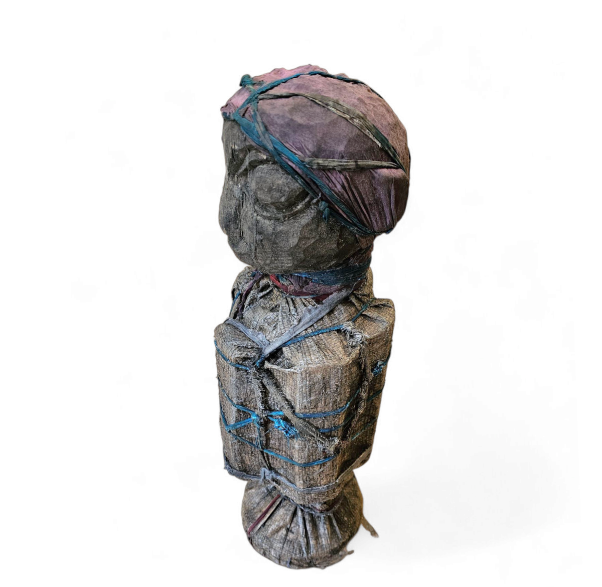 African Sculpture / Multi Material Figure / Height 65 Cm / 1970s image 4