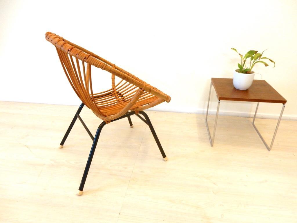 Retro Vintage Rotan Fauteuil Stoel Jaren 60 / 70 Riet image 5