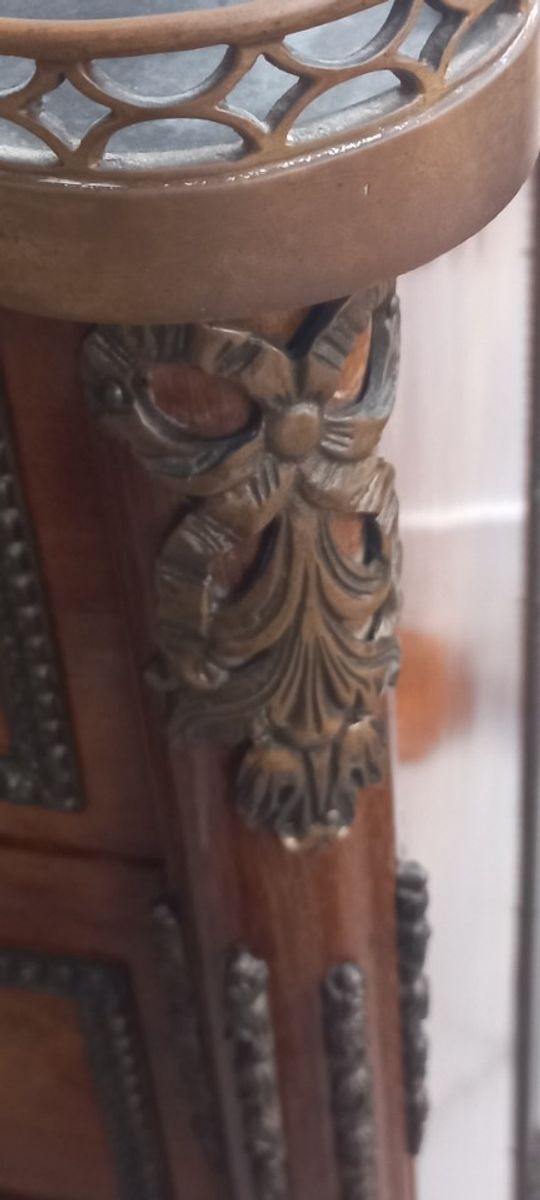 Louis Xvi 6 Laden Commode Met Grijs Marmeren Tablet image 2