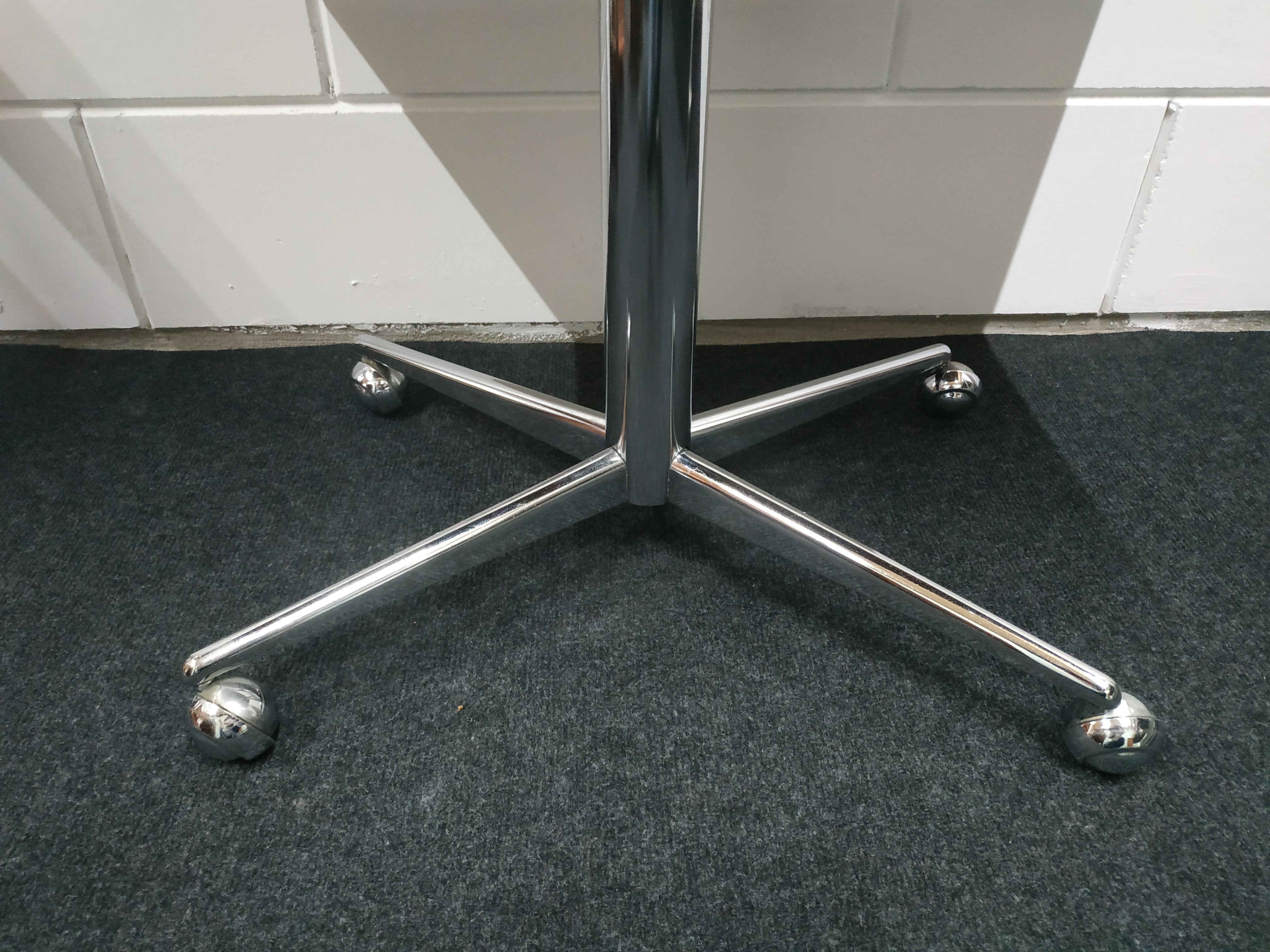 Vintage Jaren 60-70 Verrijdbare Bijzettafel Tv Tafel (Fineer Chroom) image 13