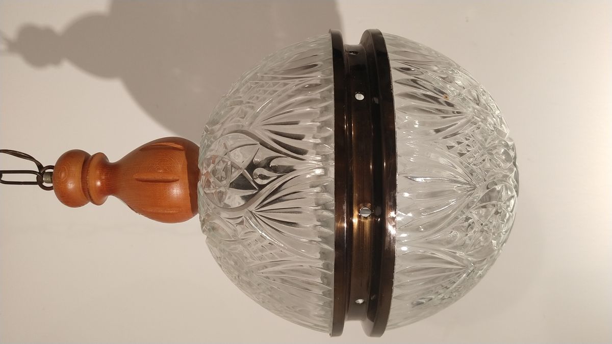 Vintage Hanglamp Diamant Glas image 3