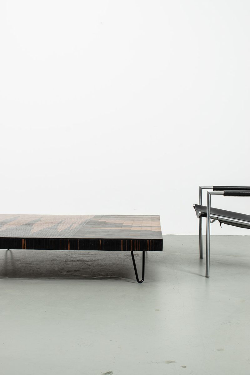 Salontafel Met Mozaïek In Hout image 3