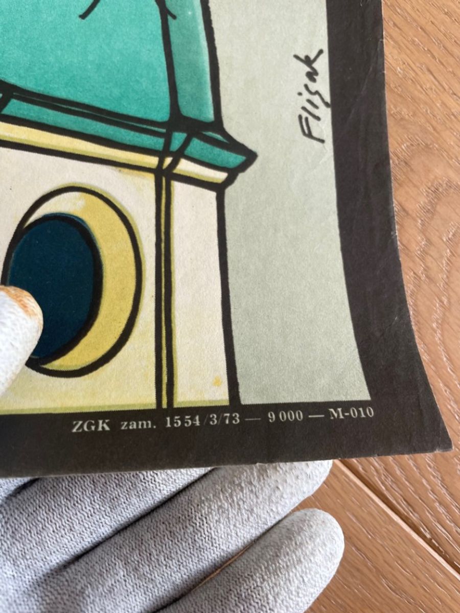 J.flisak (1930-2008), L'udienza, Zgk Zam. 1554/3/73, Printed 1973 image 9