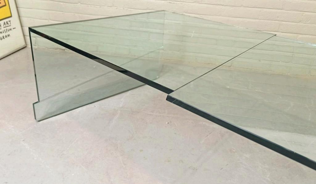 Vintage Design Glazen Salontafel, Postmoder image 9