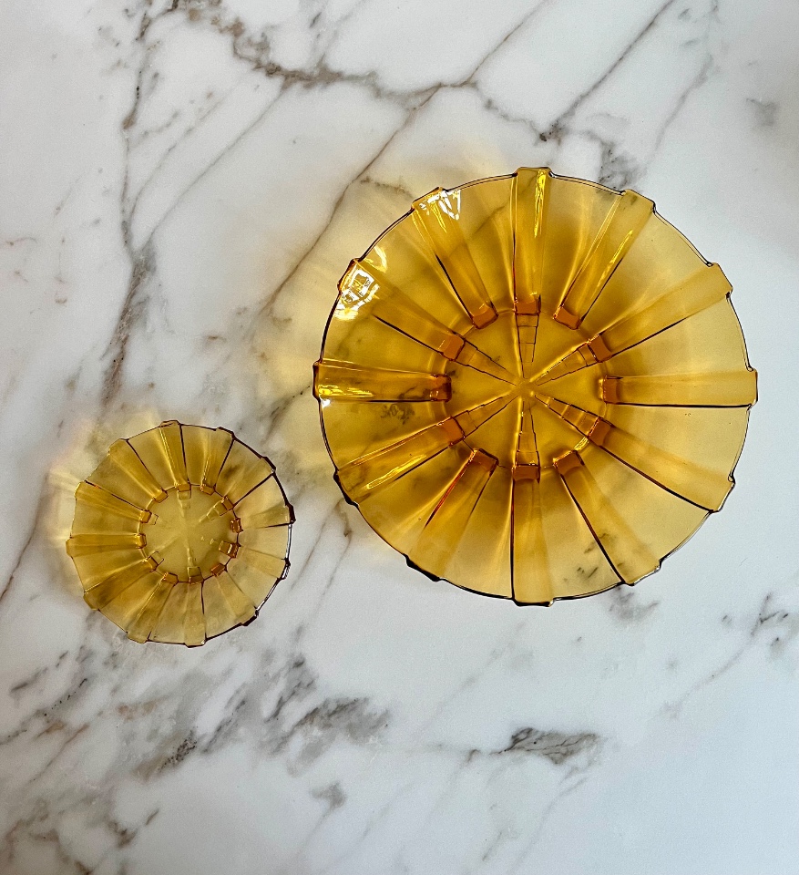 Glazen Gebald-Set Art-Deco Amber Kleurig: Josef Inwald image 9