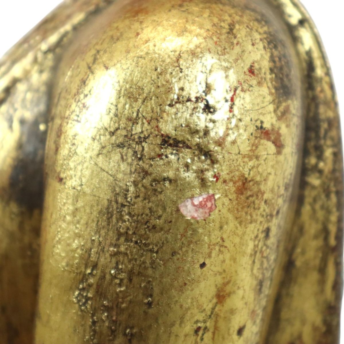 Enorm Boeddhabeeld Verguld Hout Mandalay Birma 140cm image 6