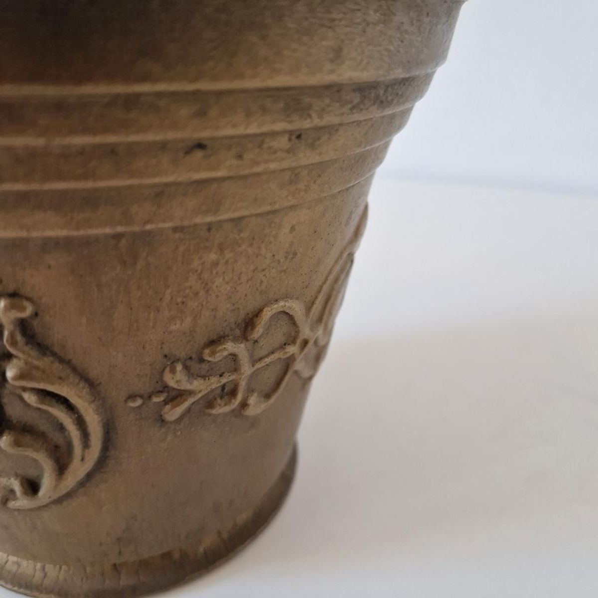 Zware Koperen Bloempot Pot Vijzel Koper image 7