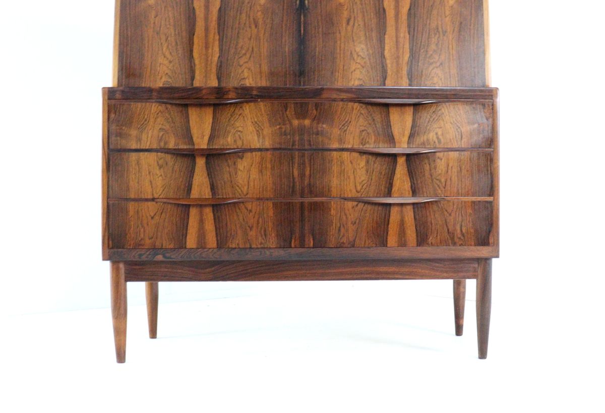 Erling Torvits Voor Klim Møbelfabrik Palissander Secretaire Bureau Kast Vintage Deens image 13