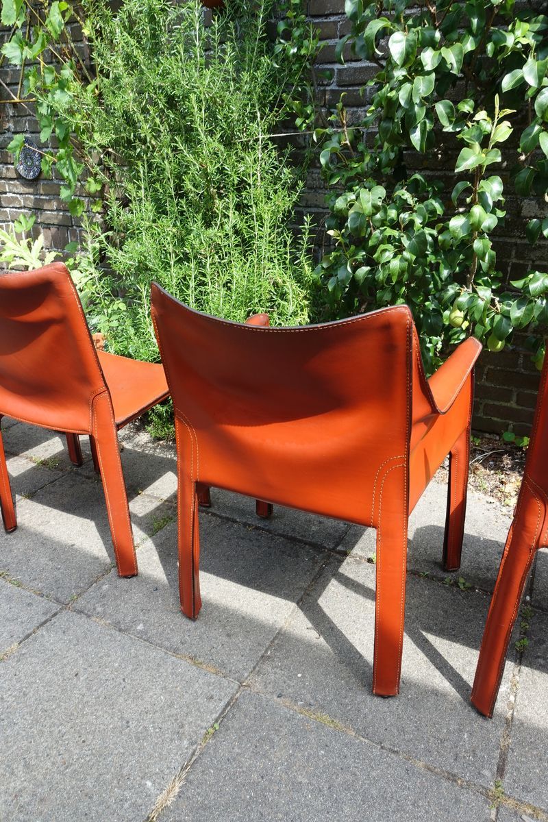 Mario Bellini Diner Chairs Cassina 1970’s Cab 412 & 413 image 15
