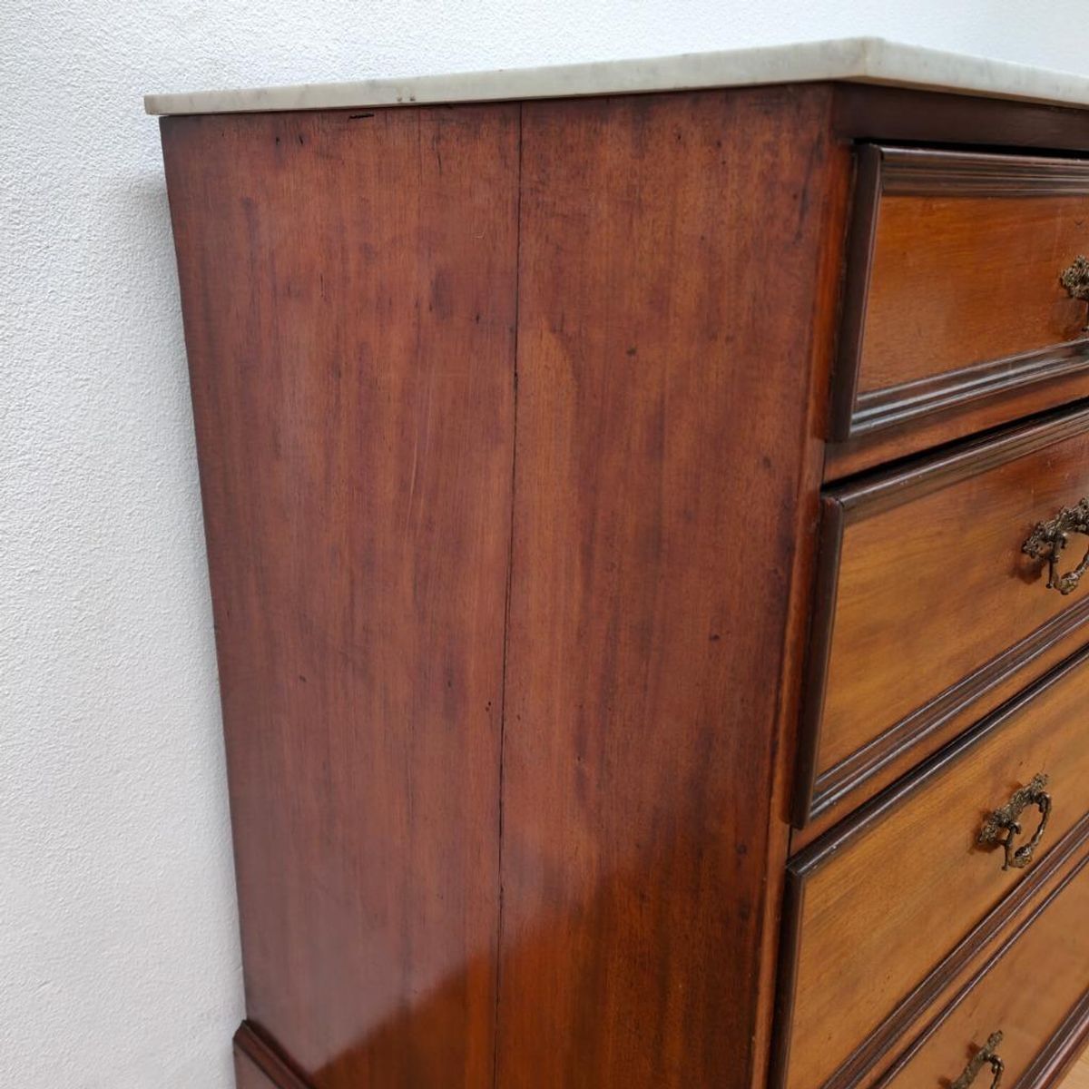 Vintage Antiek Dressoir Commode Ladekast Badkamermeubel Met Marmer Blad 704 image 15