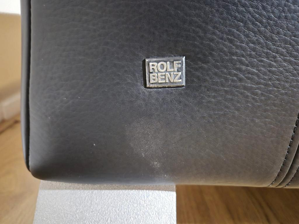Rolf Benz 322 Zwart Leder 2,5 Zits Bank Design Anita Schmidt image 8