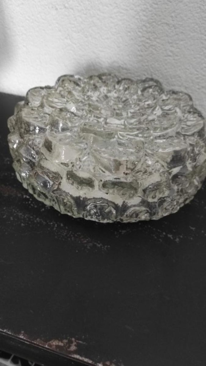 Vintage Plafondlamp Glas Bloem image 2