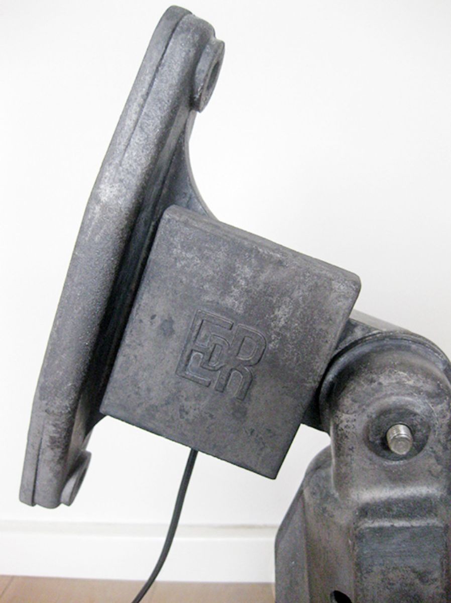 Vintage Zwart Emaille Frans Industriële Lamp image 9