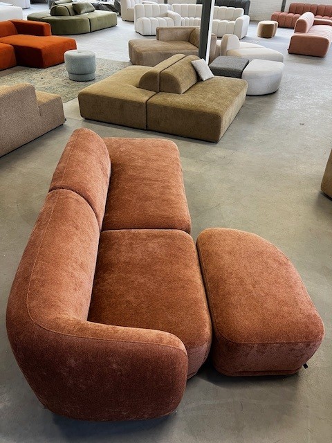 4x6 sofa X5 – Ronde Modulaire Designbank Met Hocker | Roest image 4