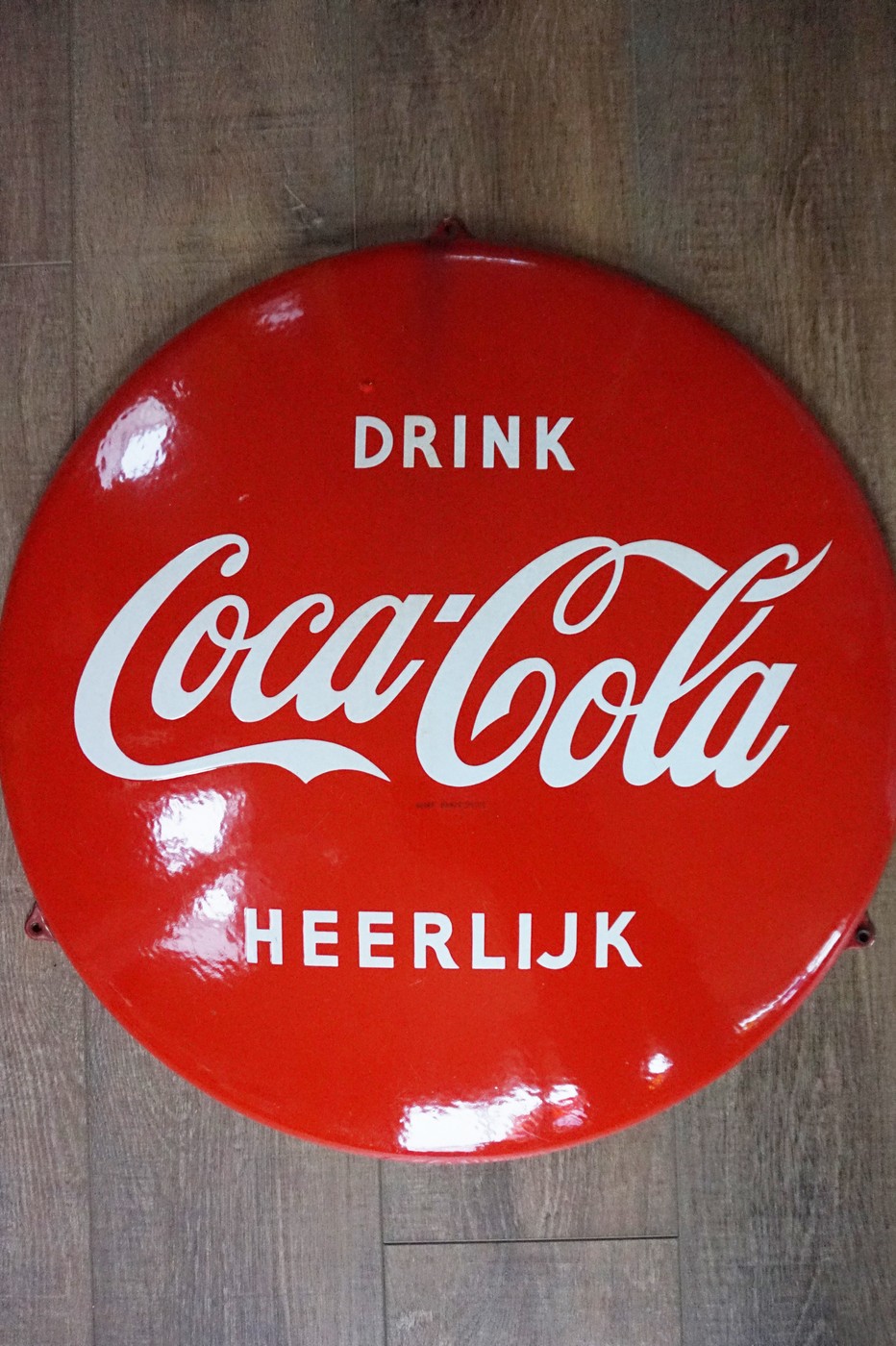 Emaille Reclamebord Coca-cola Ronde Button Van Langcat Bussum image 13