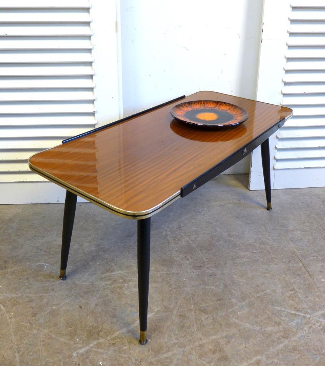 Prachtige Retro Vintage Midcentury Travertin Salontafel image 8