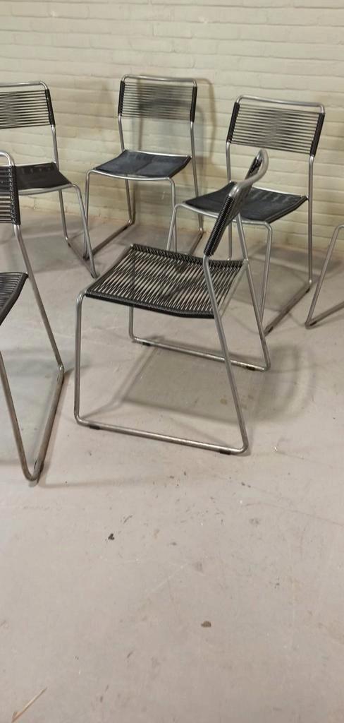 Set Van 6 Melker Spaghetti Stoelen, Lisa Norinder Voor Ikea image 3