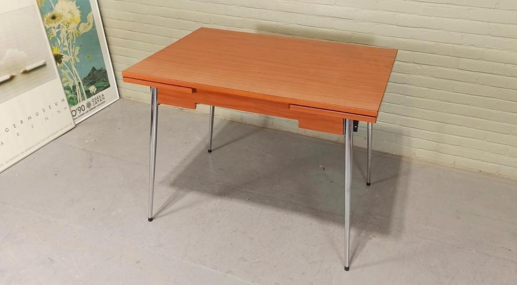 Vintage Formica Uitschuifbare Eettafel image 7