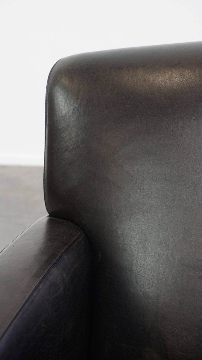 Stijlvolle En Tijdloze Zwart/ Grijze Schapenleren Design Fauteuil/ Armchair Met Comfortabele Zit image 10