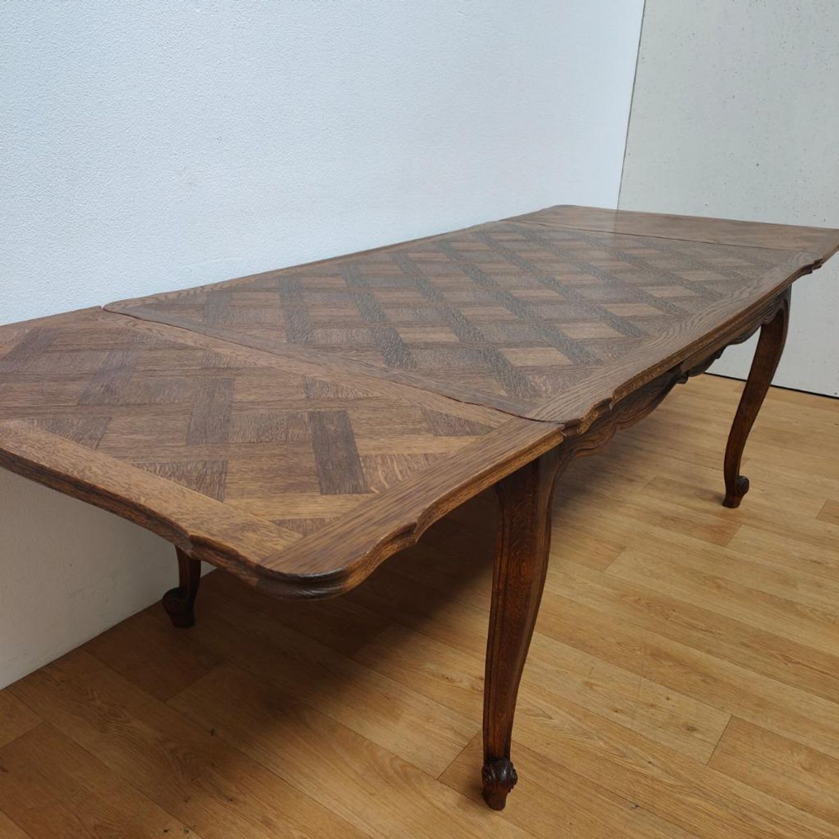 Vintage Antieke Houten Eettafel Eetkamertafel Tafel Uitschuifbaar 701 image 11