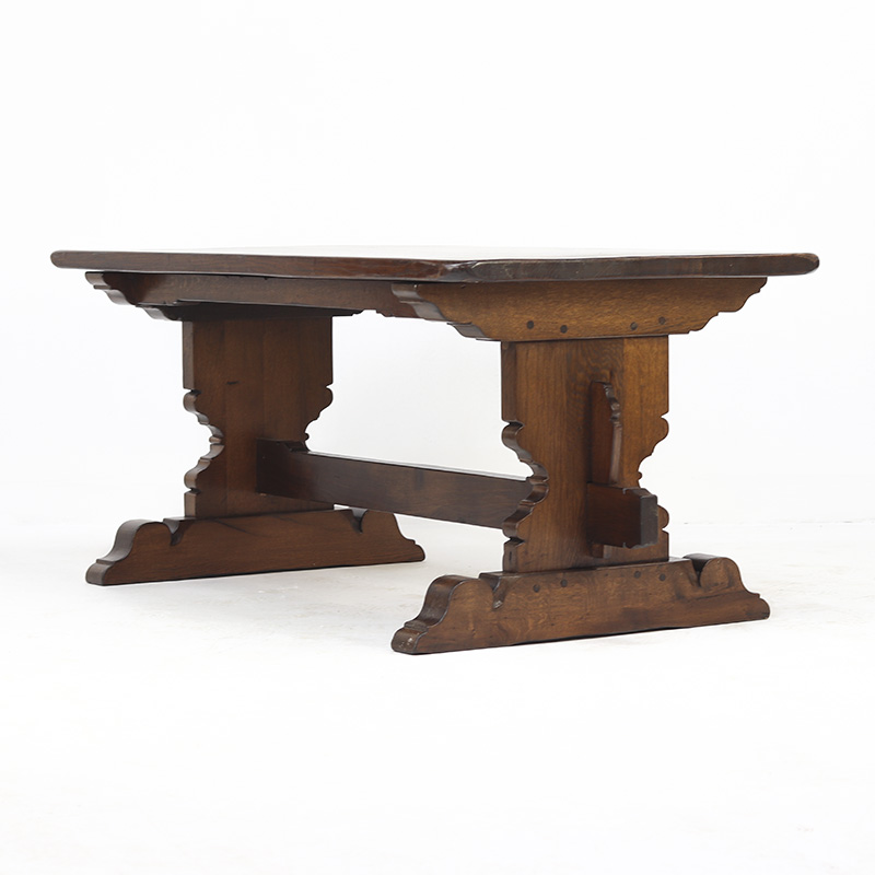 Antieke Vintage Mid-century Brutalist Eettafel image 12