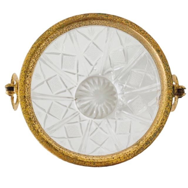 Mid-century Franse Ijsemmer Kristal Verguld 1950’s image 5