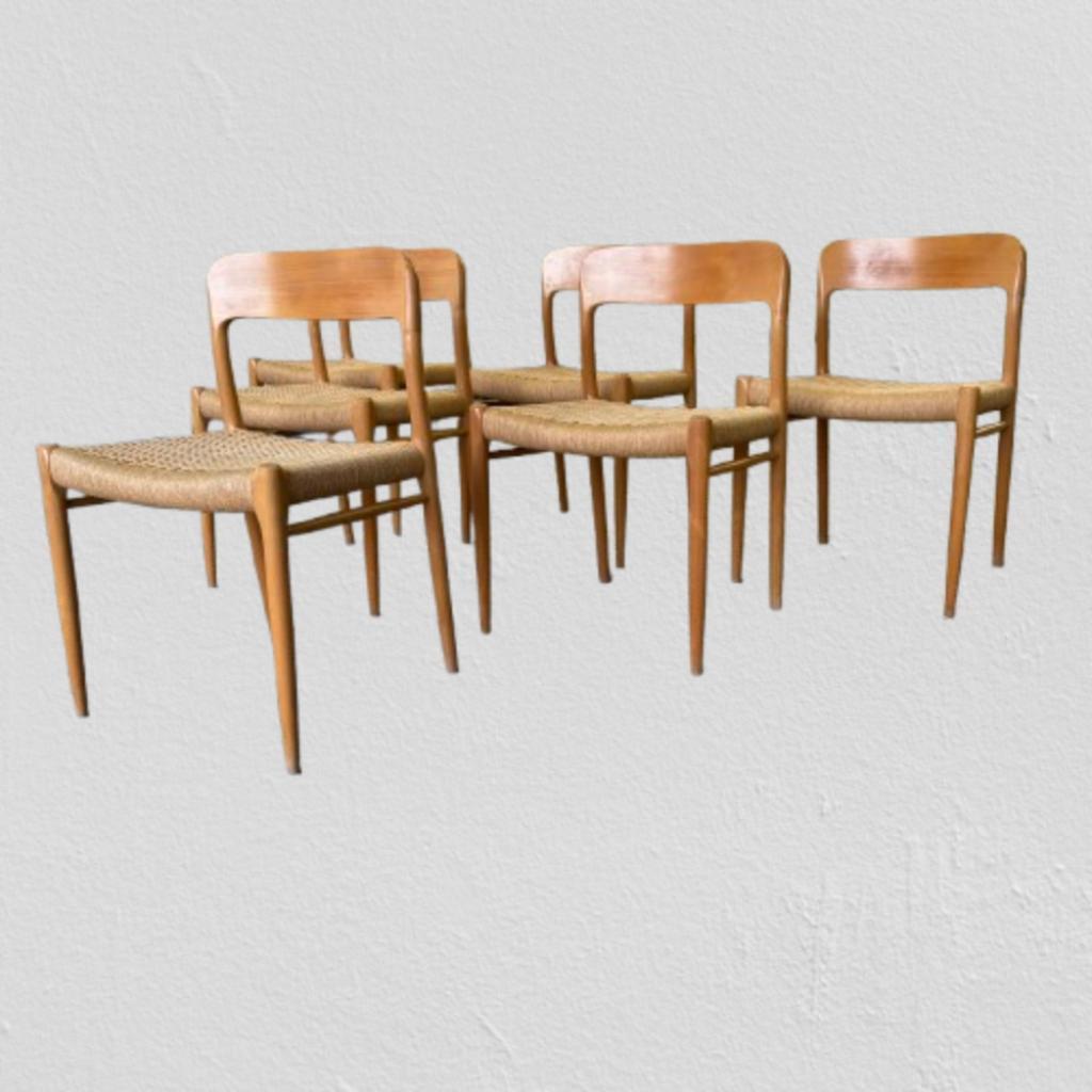 Set Van 8 Stoelen Niels Moller Voor Mollers Mobelfabrik image 5