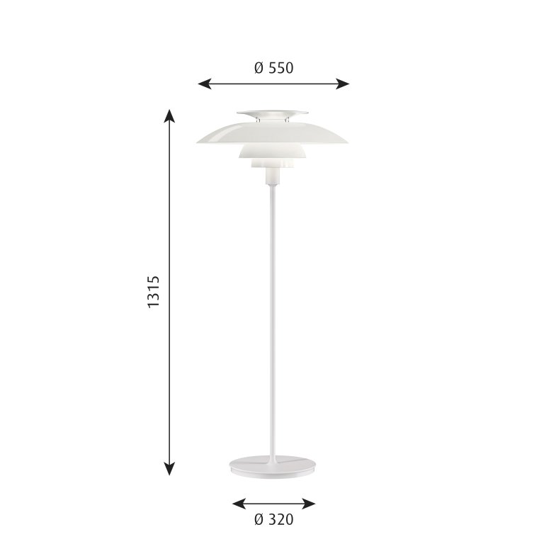 Louis Poulsen Ph 80 Vloerlamp Wit Rood image 6