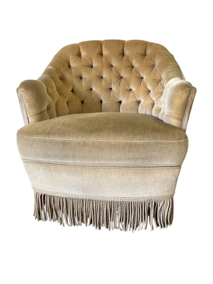 Vintage Fauteuil / Eenzit / Clubzetel Met Franjes image 3