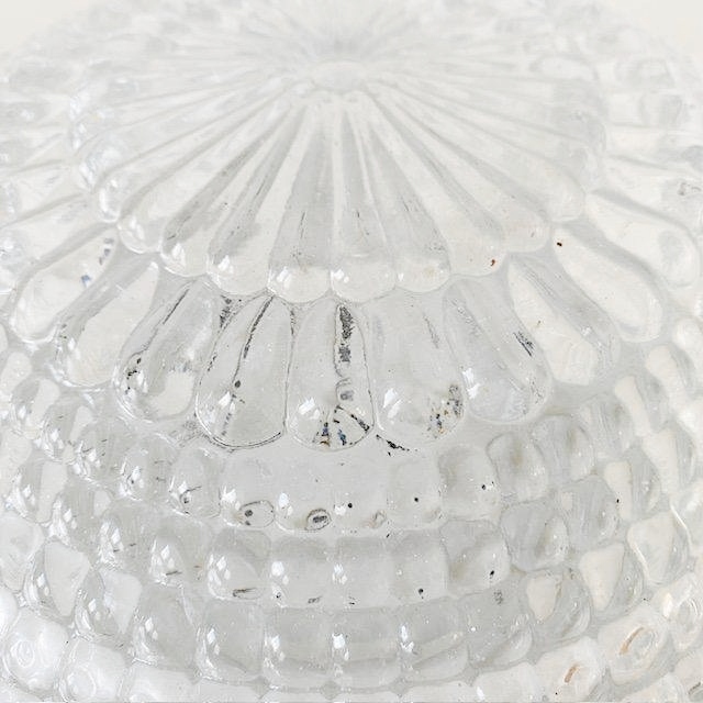 Mid-century Ronde Glazen Plafondlamp Bubbelglas 1960’s image 6