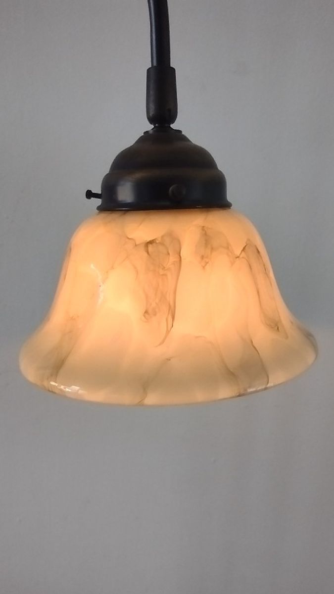 Vloerlamp Met Gemarmerde Glazen Kappen image 12